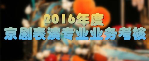 小骚货综合网国家京剧院2016年度京剧表演专业业务考...